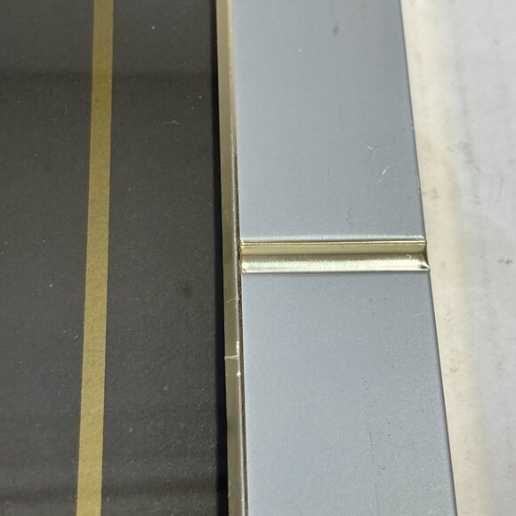 Vintage MCM Silver Gold Aluminum Metal Photo Picture Frame 8 X 10" Minimalist - Picture 13 of 16